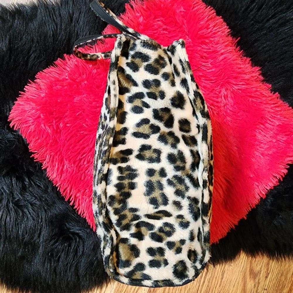 Y2K Faux Fur Animal Print Small Tote